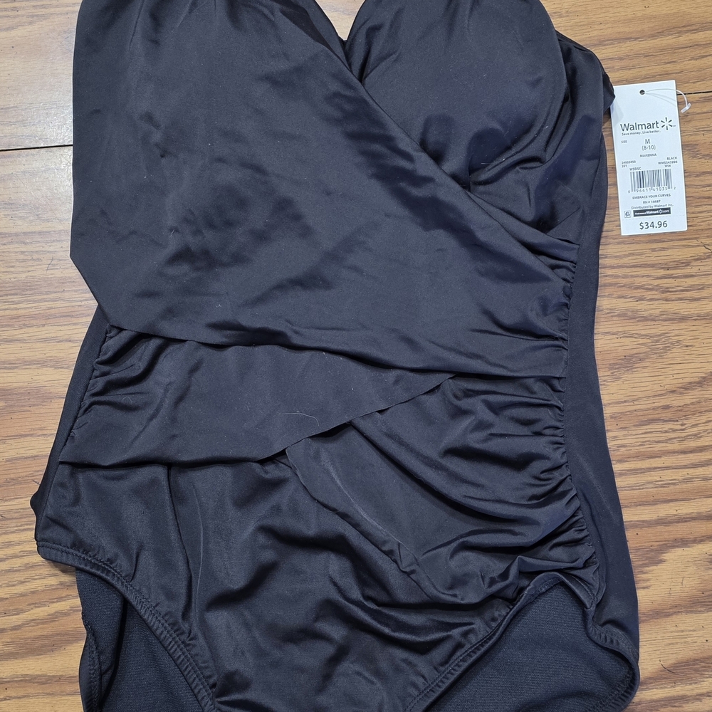 Elegant Black One-Piece Swimsuit